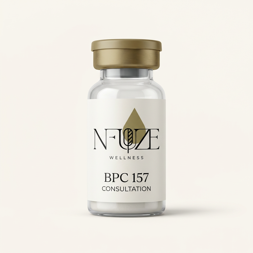 Illustrative NFuze-branded BPC 157 vial