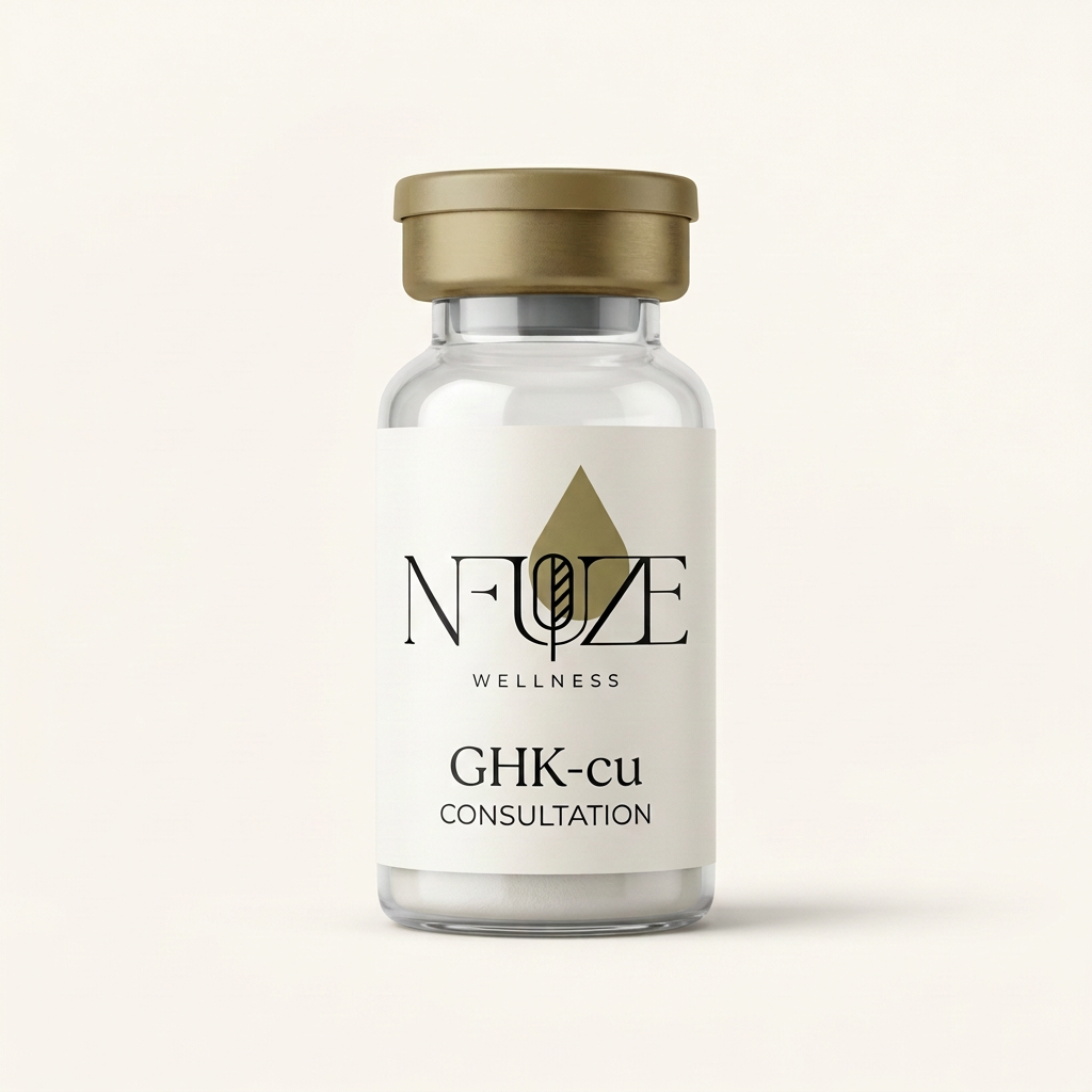 Illustrative NFuze-branded GHK-cu vial